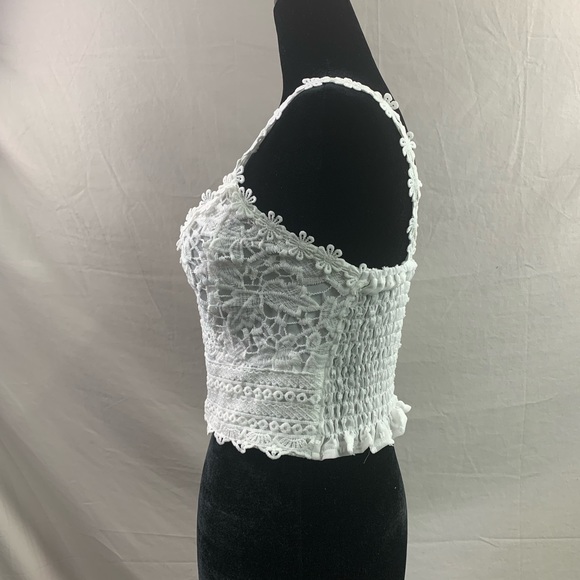 White Guipure Lace Cami Top - Picture 8 of 10